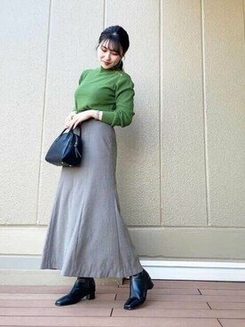 N. STAFFさん（レディース・157cm）の秋コーディネート