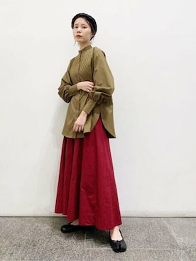 N. STAFFさん（レディース・156cm）の秋コーディネート