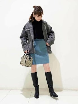 「N.（N. Natural Beauty Basic）（エヌエヌナチュラルビューティーベーシック）のアイテム（デニムジャケット）」を使った、N. STAFFさん（レディース・158cm）の秋コーディネート