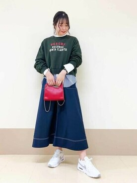 「N.（N. Natural Beauty Basic）（エヌエヌナチュラルビューティーベーシック）のアイテム（スウェット）」を使った、N. STAFFさん（レディース・166cm）の秋コーディネート