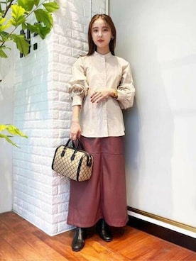 N. STAFFさん（レディース・157cm）の秋コーディネート