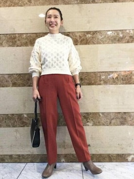 N. STAFFさん（レディース・157cm）の秋コーディネート