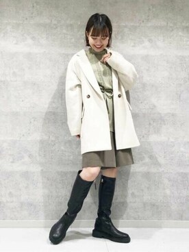 「N.（N. Natural Beauty Basic）（エヌエヌナチュラルビューティーベーシック）のアイテム（チェスターコート）」を使った、N. STAFFさん（レディース・156cm）の秋コーディネート