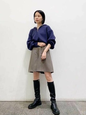 N. STAFFさん（レディース・156cm）の秋コーディネート