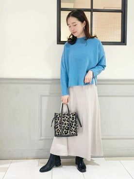 N. STAFFさん（レディース・159cm）の秋コーディネート