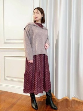 N. STAFFさん（レディース・162cm）の秋コーディネート