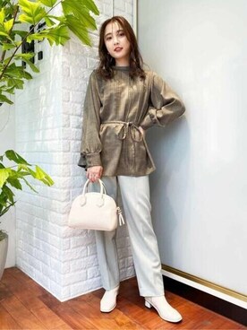 N. STAFFさん（レディース・157cm）の秋コーディネート