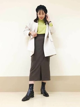 「N.（N. Natural Beauty Basic）（エヌエヌナチュラルビューティーベーシック）のアイテム（チェスターコート）」を使った、N. STAFFさん（レディース・166cm）の秋コーディネート