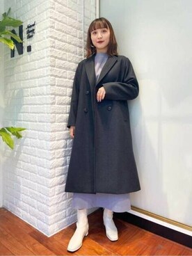 「N.（N. Natural Beauty Basic）（エヌエヌナチュラルビューティーベーシック）のアイテム（チェスターコート）」を使った、N. STAFFさん（レディース・163cm）の秋コーディネート