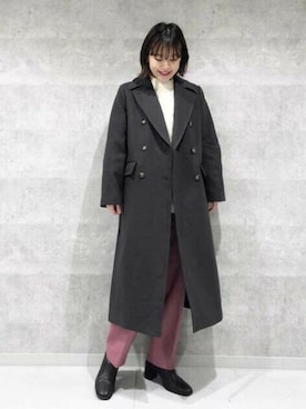 「N.（N. Natural Beauty Basic）（エヌエヌナチュラルビューティーベーシック）のアイテム（チェスターコート）」を使った、N. STAFFさん（レディース・156cm）の秋コーディネート