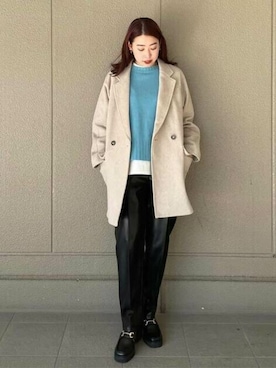 「N.（N. Natural Beauty Basic）（エヌエヌナチュラルビューティーベーシック）のアイテム（チェスターコート）」を使った、N. STAFFさん（レディース・156cm）の秋コーディネート