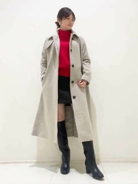 「N.（N. Natural Beauty Basic）（エヌエヌナチュラルビューティーベーシック）のアイテム（ステンカラーコート）」を使った、N. STAFFさん（レディース・158cm）の秋コーディネート
