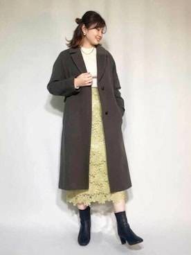 「N.（N. Natural Beauty Basic）（エヌエヌナチュラルビューティーベーシック）のアイテム（チェスターコート）」を使った、N. STAFFさん（レディース・158cm）の秋コーディネート