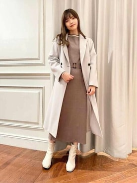 「N.（N. Natural Beauty Basic）（エヌエヌナチュラルビューティーベーシック）のアイテム（チェスターコート）」を使った、N. STAFFさん（レディース・164cm）の秋コーディネート