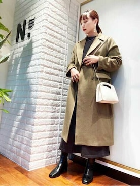 「N.（N. Natural Beauty Basic）（エヌエヌナチュラルビューティーベーシック）のアイテム（チェスターコート）」を使った、N. STAFFさん（レディース・163cm）の秋コーディネート