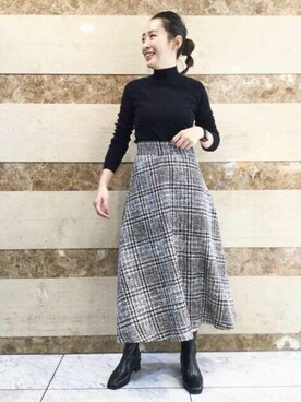 N. STAFFさん（レディース・157cm）の秋コーディネート