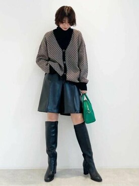 N. STAFFさん（レディース・158cm）の冬コーディネート