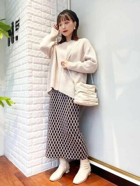 N. STAFFさん（レディース・163cm）の冬コーディネート