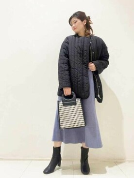 「N.（N. Natural Beauty Basic）（エヌエヌナチュラルビューティーベーシック）のアイテム（その他アウター）」を使った、N. STAFFさん（レディース・158cm）の冬コーディネート