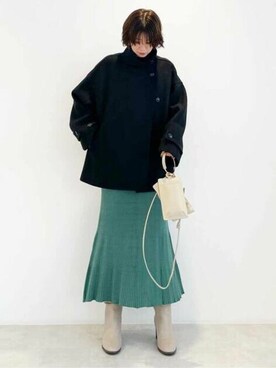 「N.（N. Natural Beauty Basic）（エヌエヌナチュラルビューティーベーシック）のアイテム（その他アウター）」を使った、N. STAFFさん（レディース・158cm）の冬コーディネート