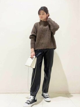 N. STAFFさん（レディース・158cm）の冬コーディネート