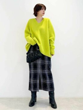 N. STAFFさん（レディース・158cm）の冬コーディネート