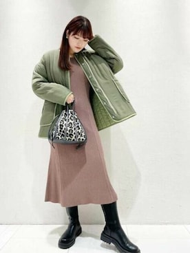 「N.（N. Natural Beauty Basic）（エヌエヌナチュラルビューティーベーシック）のアイテム（その他アウター）」を使った、N. STAFFさん（レディース・163cm）の冬コーディネート