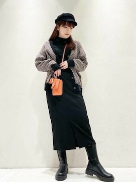 N. STAFFさん（レディース・163cm）の冬コーディネート