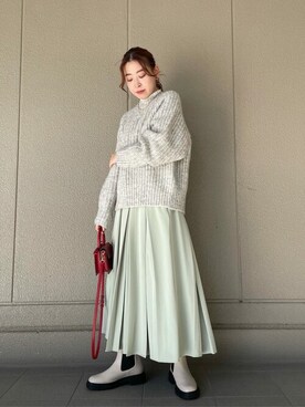 N. STAFFさん（レディース・156cm）の冬コーディネート