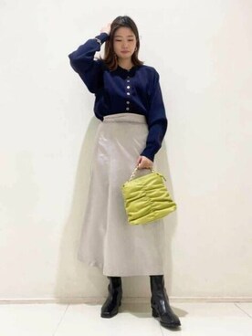 N. STAFFさん（レディース・158cm）の冬コーディネート