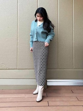 N. STAFFさん（レディース・157cm）の冬コーディネート