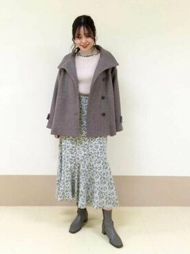 「N.（N. Natural Beauty Basic）（エヌエヌナチュラルビューティーベーシック）のアイテム（その他アウター）」を使った、N. STAFFさん（レディース・166cm）の冬コーディネート