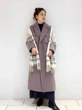 「N.（N. Natural Beauty Basic）（エヌエヌナチュラルビューティーベーシック）のアイテム（チェスターコート）」を使った、N. STAFFさん（レディース・154cm）の冬コーディネート