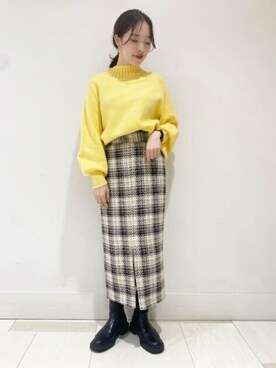 N. STAFFさん（レディース・159cm）の冬コーディネート