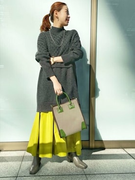 N. STAFFさん（レディース・156cm）の冬コーディネート