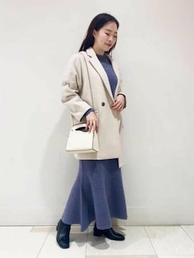 「N.（N. Natural Beauty Basic）（エヌエヌナチュラルビューティーベーシック）のアイテム（チェスターコート）」を使った、N. STAFFさん（レディース・159cm）の冬コーディネート
