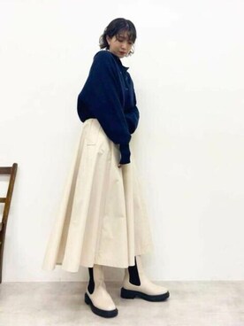 N. STAFFさん（レディース・158cm）の冬コーディネート