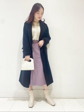 「N.（N. Natural Beauty Basic）（エヌエヌナチュラルビューティーベーシック）のアイテム（チェスターコート）」を使った、N. STAFFさん（レディース・159cm）の冬コーディネート