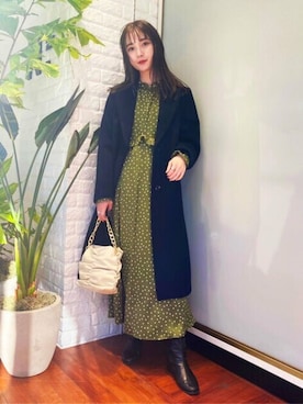 「N.（N. Natural Beauty Basic）（エヌエヌナチュラルビューティーベーシック）のアイテム（チェスターコート）」を使った、N. STAFFさん（レディース・157cm）の冬コーディネート