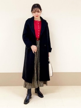 「N.（N. Natural Beauty Basic）（エヌエヌナチュラルビューティーベーシック）のアイテム（チェスターコート）」を使った、N. STAFFさん（レディース・166cm）の冬コーディネート