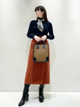 N. STAFFさん（レディース・163cm）の冬コーディネート