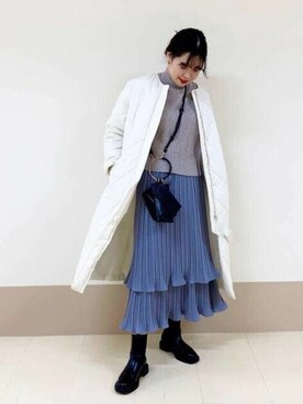 「N.（N. Natural Beauty Basic）（エヌエヌナチュラルビューティーベーシック）のアイテム（その他アウター）」を使った、N. STAFFさん（レディース・165cm）の冬コーディネート
