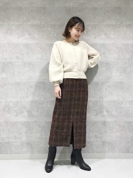 N. STAFFさん（レディース・156cm）の冬コーディネート