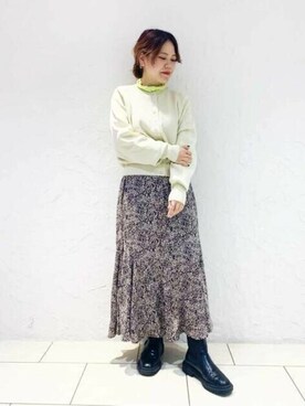 N. STAFFさん（レディース・154cm）の冬コーディネート