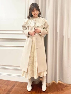 「N.（N. Natural Beauty Basic）（エヌエヌナチュラルビューティーベーシック）のアイテム（ノーカラーコート）」を使った、N. STAFFさん（レディース・164cm）の冬コーディネート