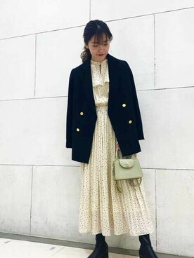 N. STAFFさん（レディース・158cm）の冬コーディネート