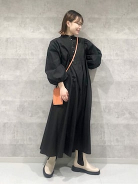 N. STAFFさん（レディース・156cm）の冬コーディネート