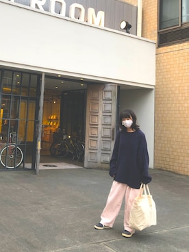 「Steven Alan（スティーブンアラン）のアイテム（トートバッグ）」を使った、すにーさん（レディース・162cm）の春コーディネート