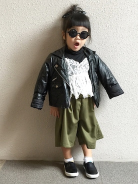 「アイテム（キャミソール）」を使った、y.u.n.o.nさん（キッズ・90cm）の春コーディネート