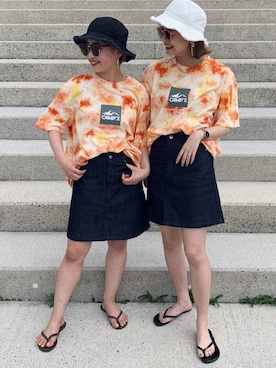 「アイテム（デニムスカート）」を使った、komaki0913さん（レディース・160cm・10代）の春コーディネート